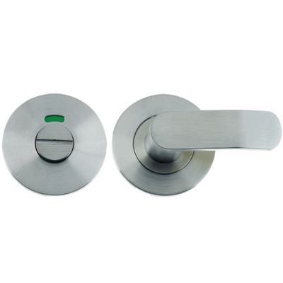 Zoo Hardware Vier Bathroom Turn & Release With Indicator, Satin Stainless Steel - VS004IS SATIN STAINLESS STEEL
