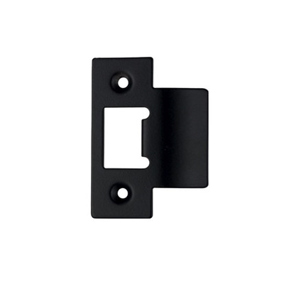 Zoo Hardware Spare Extended Tongue Strike Plate Accessory, Powder Coated Black - ZLAP06PCB POWDER COATED BLACK
