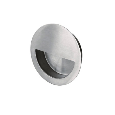 Eurospec Steelworx Circular Flush Pull (90mm Diameter), Satin Stainless Steel - FPH1004SSS SATIN (MATT) STAINLESS STEEL - 90mm Diameter
