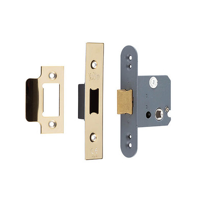 Frelan Hardware Small Case Mortice Latch (65mm OR 76mm), PVD Stainless Brass - JL1040PVD 76mm (3 INCH) - PVD STAINLESS BRASS