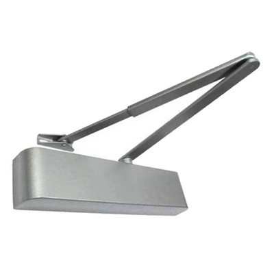 Frelan Hardware Contract Size 2-4 Overhead Door Closer With Matching Arm, Silver Enamelled - JD200SE SILVER ENAMELLED