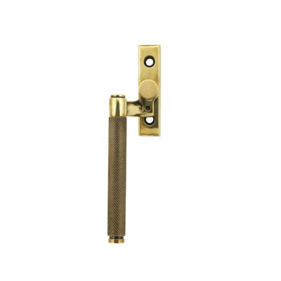 From The Anvil Left Or Right Handed Brompton Knurled Locking Espagnolette Window Fastener, Aged Brass - 45503 AGED BRASS - RIGHT HAND