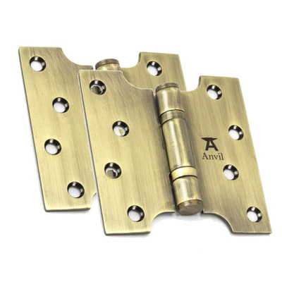 From The Anvil 4 Inch Parliament Hinges, Aged Brass - 49551 (sold in pairs)  AGED BRASS