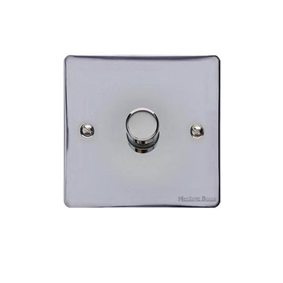 M Marcus Electrical Elite Flat Plate 1 Gang Dimmer Switches, Polished Chrome, 250 Watts OR 400 Watts - T02.971/250 POLISHED CHROME - 250 WATTS