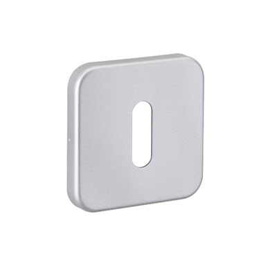 Urfic Easy Click Standard Profile Square Escutcheon, Satin Anodised Aluminium - 5245-P1ec (sold in pairs) SATIN ANODISED ALUMINIUM - STANDARD PROFILE (KEY HOLE)