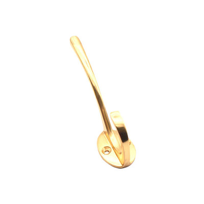 Spira Brass Victorian Coat Hook (87mm x 22mm OR 115mm x 28mm), Polished Brass - SB6181PB POLISHED BRASS - 87mm