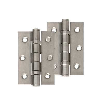 Intelligent Hardware 3 Inch Ball Bearing (75mm x 50mm) Butt Hinges, Satin Stainless Steel - HBB.3X2.SS.3P (sold in pairs) SATIN STAINLESS STEEL
