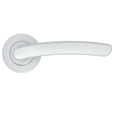 Zoo Hardware Stanza Santiago Contract Range Lever On Round Rose, Satin Chrome - ZPA020-SC (sold in pairs) SATIN CHROME