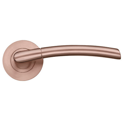 Zoo Hardware Stanza Olympus Lever On Round Rose, Tuscan Rose Gold - ZPZ140-TRG (sold in pairs) TUSCAN ROSE GOLD