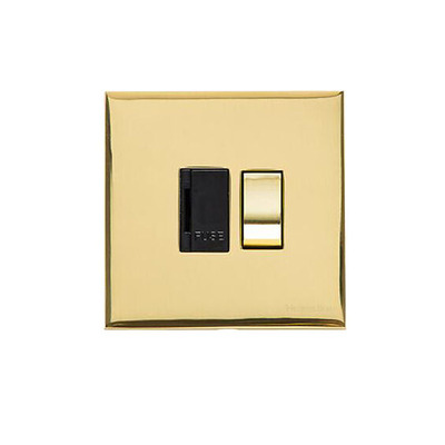M Marcus Electrical Winchester Single 13 AMP Fused Switched Spur, Polished Brass - W01.235.PBBK POLISHED BRASS