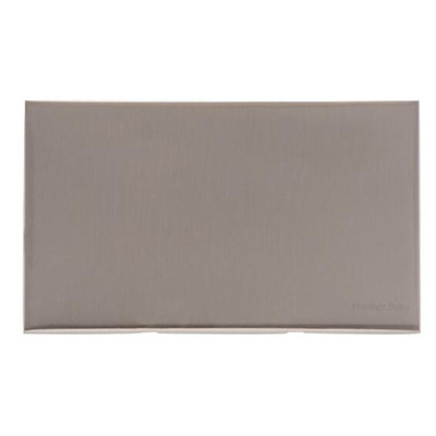 M Marcus Electrical Winchester Double Blank Plate, Satin Nickel - W05.640 SATIN NICKEL