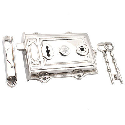 Spira Brass Davenport Rim Lock, Polished Nickel - SB7101PN POLISHED NICKEL