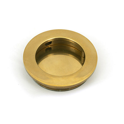 From The Anvil Plain Round Pull (60mm OR 75mm Diameter), Aged Brass - 48322 AGED BRASS - 75mm Diameter