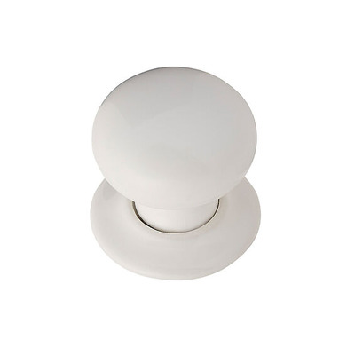 Access Hardware Ceramic Mortice Door Knobs, White Glazed Ceramic - Q7101CE WHITE GLAZED CERAMIC