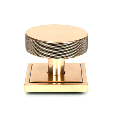 From The Anvil Brompton Square Rose Centre Door Knob, Polished Bronze - 46753 POLISHED BRONZE - SQUARE ROSE