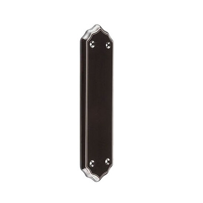 Frelan Hardware Porcelain Fingerplate (280mm x 78mm), Black Silverline - JC63 BLACK SILVERLINE