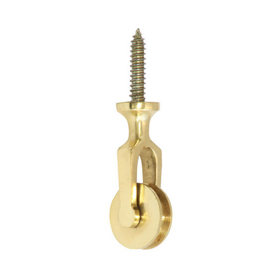 Prima Screw In Pulley For Butlers Bell (55mm Projection Not Including Screw), Polished Brass - BH1011CPB POLISHED BRASS