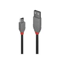 Image of Lindy 1m USB 2.0 Type A to Mini-B Cable, Anthra Line
