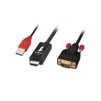 Image of Lindy 1m HDMI to VGA Converter Adapter Cable, Black