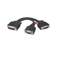 Image of Lindy DVI-I Male to DVI-D Female + VGA Female Splitter Cable, Black
