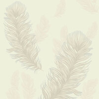 Image of Precious Metals Sirius Feathers Wallpaper Pearl Arthouse 673603