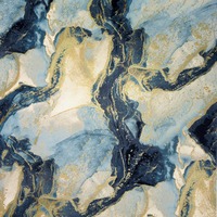 Image of Abstract Marble Wallpaper Teal / Gold Arthouse 693404