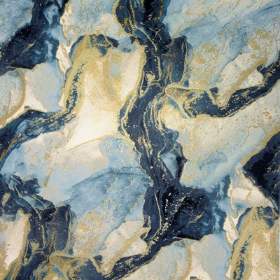 Abstract Marble Wallpaper Teal / Gold Arthouse 693404
