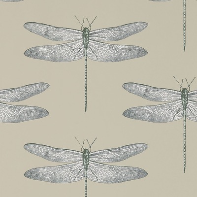 Harlequin Demoiselle Dragonfly Wallpaper Jute/Slate Grey HGAT111241
