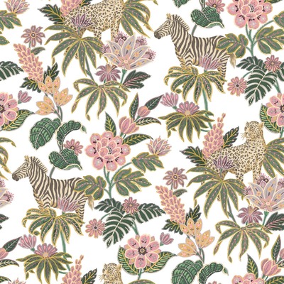 Into The Wild Into the Wild Wallpaper Green and Pink Galerie 18522
