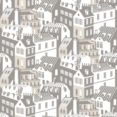 Travelogue Collection Emma's Apartment Wallpaper Stone Grey Mini Moderns MMTLG06ST
