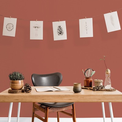 Ekbacka Rita Plain Wallpaper Terracotta Galerie 14015
