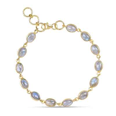 Luna Labradorite Gold Chain Bracelet