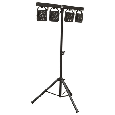 Stage Lighting LED Par Bar Set with Stand, Remote, Foot Controller & Cases