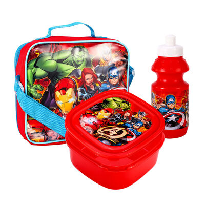 Marvel Avengers Sandwich Packed Lunch Box With Bag & Bottle
