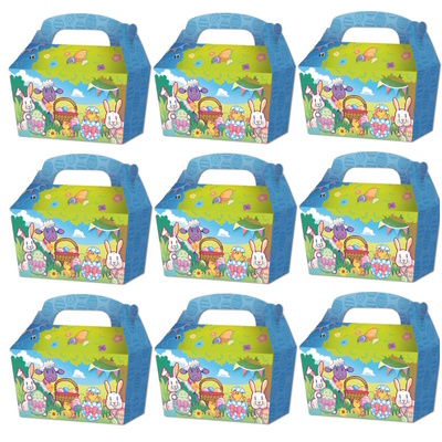 Cardboard Easter Party Small Treat/Cake Boxes - 10pk - FIVE PACKS (50)