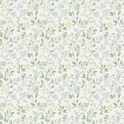 Just Kitchens Spring leaf trail Wallpaper Green Blue Galerie G45457
