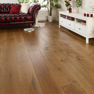 Nature 15/4 x 220mm Brushed Cognac Oak Engineered Wood Flooring
