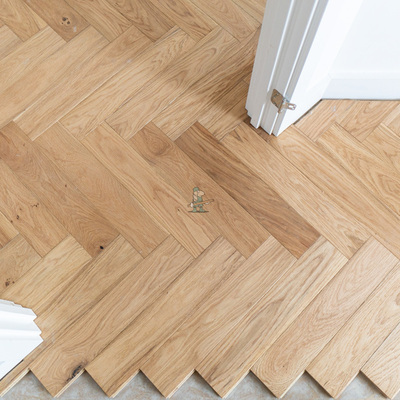 Nature 18/5 x 100mm LARGE Natural Brushed Oak Herringbone Engineered Wood Flooring