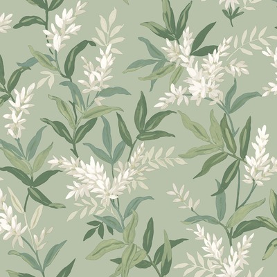 Olivia Floral Wallpaper Sage Green Belgravia 5907
