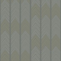 Nyle Chevron Stripe Vinyl Wallpaper Charcoal Fine Decor FD26529