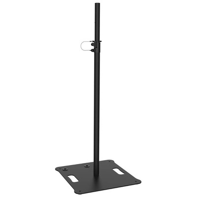 Speaker Stand with Flat Base & Adjustable Height  Black
