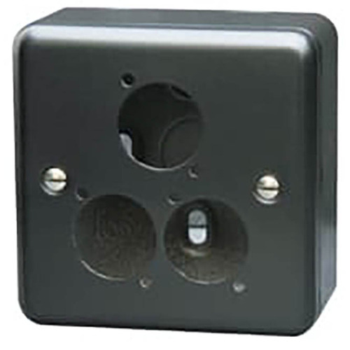 Single Gang Plate and Box for D Series Connectors - 3 Way