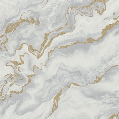 Elle Decoration Mystic Spell Marble Textured Vinyl Wallpaper Soft Grey / Gold 10447-31
