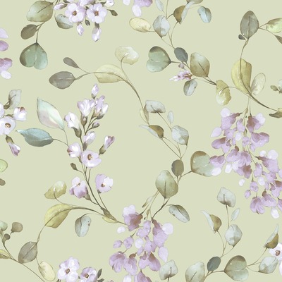 Rosalie Floral Wallpaper Sage Green Rasch 260652
