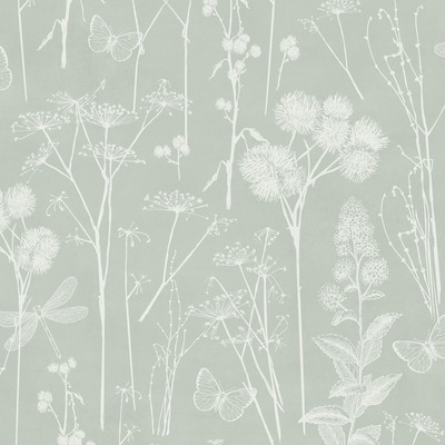 Botanical Wallpaper Sage Green World of Wallpaper AF0039
