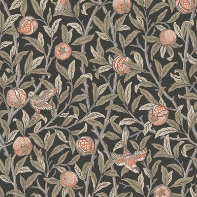 William Morris At Home Bird & Pomegranate Wallpaper Charcoal 124258
