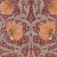 William Morris At Home Pimpernel Wallpaper Plum 124239