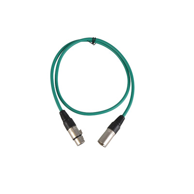 XLR to XLR Balanced Patch Lead 3 pin 1m Green