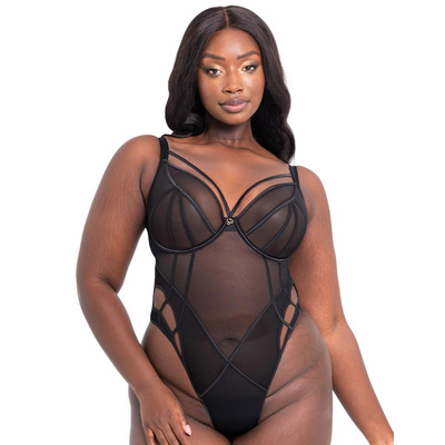 Scantilly by Curvy Kate Senses Plunge Body - Black - 32DD

