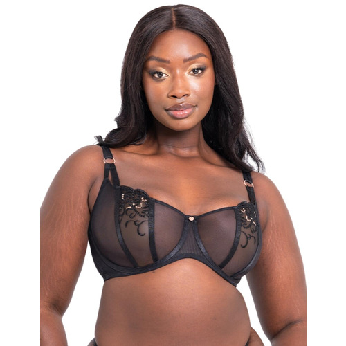 Scantilly by Curvy Kate Ornate Balcony Bra - Black